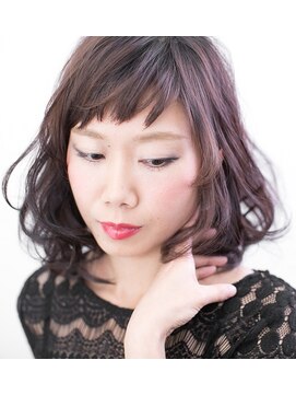 ル クール 柏崎店(Le Coeur) ショートバングのゆるふわミディアム/20代30代40代50代