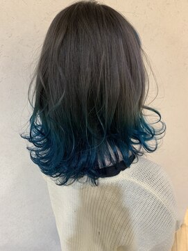 ビーエリア 本店(BE AREA) コバルトブルー、シルバーグラデーション