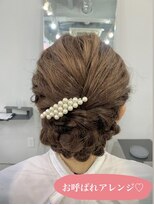 ヘアー アイス 御器所本店(HAIR ICI) 20代30代40代♪お呼ばれ大人かわいい編み込み風アレンジ