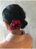 編み込みアップスタイル ヘアアレンジ 結婚式/二次会/成人式#3