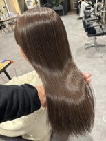 ナンバー(number+)&nbsp;艶感♪髪質改善カラー大人可愛いミルクティーベージュ