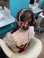 リエラ 新宿(RIERA)&nbsp;編み込みカチューシャリボン編み掛けお団子