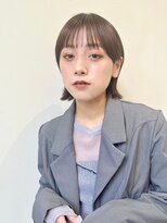 エムスラッシュ アヴェダ 自由が丘(M.SLASH AVEDA)&nbsp;外ハネ/シースルーバング/グレーベージュ/ミニボブ/自由が丘