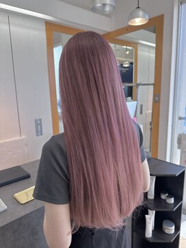 ユニ バイ マグ 長野店(Uni.by Mag) 透明感カラー★ダブルカラーブリーチピンクベージュ