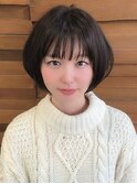 黒髪　ひし形ボブ　ひし形ショート　小顔ヘア