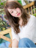 斜めバングニュアンスパーマこなれセミディh4大宮20代30代40代