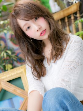 カバーヘア ブリス 大宮西口(COVER HAIR bliss) 斜めバングニュアンスパーマこなれセミディh4大宮20代30代40代