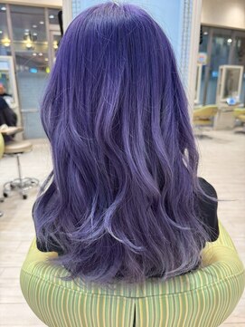 ビス ヘア アンド ビューティー 西新井店(Vis Hair＆Beauty) ハイトーン×ブルーラベンダー◎個性派デザインウルフカット