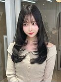 レイヤーカット /縮毛矯正/前髪/顔周り/名古屋/栄/韓国サロン