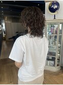 アッシュブラウンカラー！くりくりパーマstyle