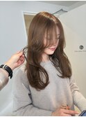 <ゲスト>韓国風ロングレイヤーに明るめオリーブブラウン
