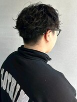 ノッポサン(Noppo3) メンズパーマ ニュアンスパーマ 束感 黒髪ショート 刈り上げ