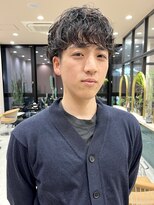 イギー(igggy)&nbsp;メンズパーマ　スパイラルパーマ　マッシュショート　刈り上げ　