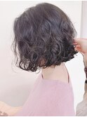 【morio 原宿】ニュアンスボブパーマ　外国人風