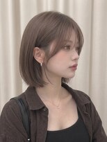 ハピネス 王寺店(Happiness)&nbsp;奈良 王寺/切りっぱなしボブ/髪質改善/ベージュ