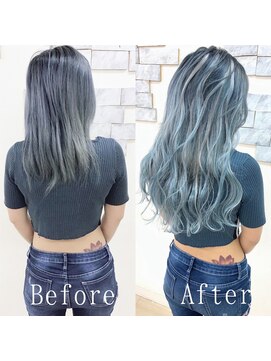 あるじゃんすー 町田店 ターコイズアッシュ#シールエクステ#グラデーションカラー#町田