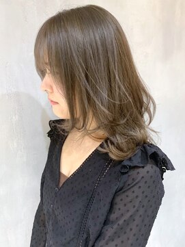 アイティー バイ アルバム 中野店(IT by ALBUM) オリーブベージュ_エアリーミディショートパーマ_ba308793