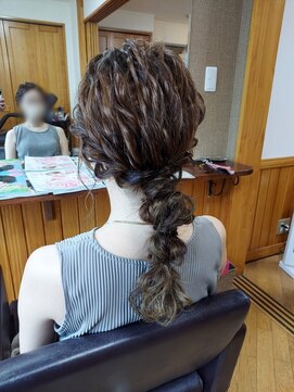 エクステンション クーチャー(Extention Cu'cha) ルーズ編み下ろし風　カジュアルアレンジ(^○^)