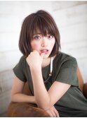 大人かわいいボブ×シースルー