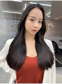 韓国ヘア　韓国風顔まわりカット　高校生カラー　ブリーチカラー