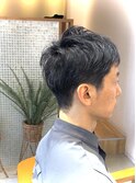 大人男性【白髪ぼかし】& くせ毛を活かしたスタイル♪30代40代