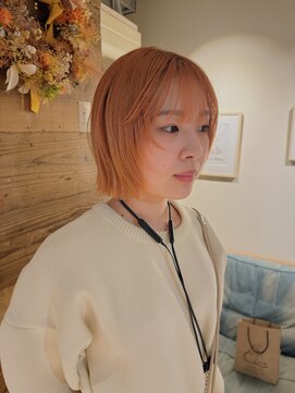 ブラウン ナカノ(BROWN nakano) レイヤーボブ×ハイオレンジ
