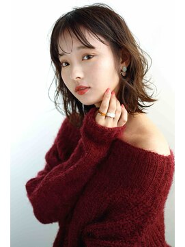 ヘアーアンドメイク エイダ(hair&make eida) デザインカラーオリーブベージュウェットヘア【神保町】