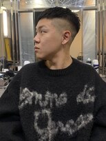 メリケンバーバーショップ フクオカ(MERICAN BARBERSHOP FUK)&nbsp;ハイライトマッシュパーマウルフアッシュブラック