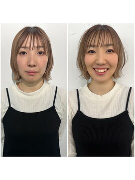 メロウ(me'lou) 《me’lou》ショートボブ×ハイライト20代30代40代50代