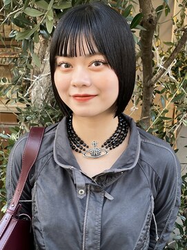 ラミエバイメルト 下北沢(lamie by melt) 花田/ボブ/切りっぱなしボブ/ミニボブ/黒髪/ワンレン/下北沢