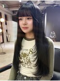 クリスタルブラック/韓国風レイヤーカット/髪質改善カラー