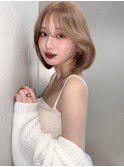 《SOYON》艶々レイヤーボブ×ハイベージュ