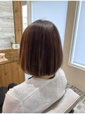 ボブスタイル×ハイライトショコラグレージュ