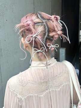 ピークアブー 原宿ハラカド(PEEK-A-BOO) ヘアセット 結婚式ヘア お呼ばれヘア ボブアレンジ カチモリ