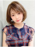 2wayバングでイメチェン！顔まわりレイヤーくびれヘアが人気◎