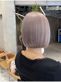 ハイトーンボブ ボブ ハイトーンカラー シルバー ピンクカラー