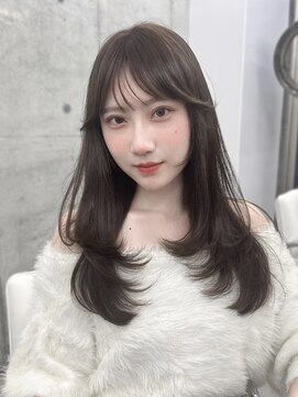 アイヴィ 表参道(IVY) 上品可愛い◇韓国っぽワンカールレイヤー/グレージュ