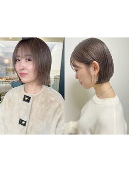 綺麗なシルエットに"個性"をプラス。ショートならではの凛とした美しさを演出。