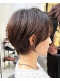 似合わせカット　大人ショートデジタルパーマ