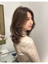 ユウヘアー 本山店(U Hair)&nbsp;レイヤーカット/レイヤー/ハイライト/ミディアム