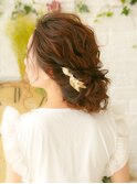 結婚式に☆★定番ルーズシニヨンヘアセット