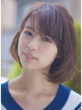 エスアンドエフ美容室 松富店(S&F) 小顔切りっぱなしフェミニンボブオン眉マッシュ