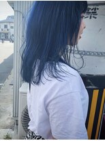 ホロホロヘアー(Hair) 【ホロホロHair】ブルー×ミディアム