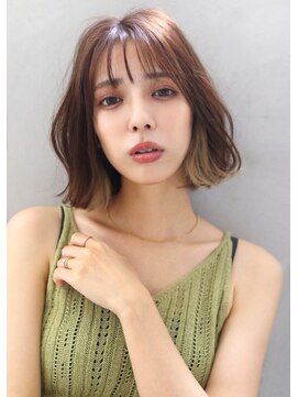 ブラン 梅田(Blanc) 【Blanc】インナーカラーボブショート4164