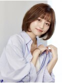 大人かわいい丸みボブ　内巻きボブ　韓国ボブ　タンバルモリ