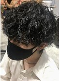 ツイストスパイラルパーマかき上げニュアンスマッシュ