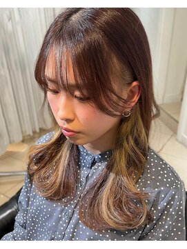 ラブクロムトーキョー オモテサンドウ(LOVECHROME OMOTESANDO) ショコラベージュイヤリング~カラー☆くびれヘアベビーバング