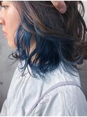 外ハネボブ＊セクションカラー＊コバルトブルー【ZinaCENTRAL】