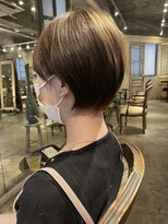 髪質改善と縮毛矯正の専門店 サンティエ(scintiller)&nbsp;大人綺麗な小顔襟足スッキリショートボブ　30代40代50代