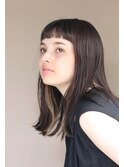 ウェットスタイル×ボブウルフ×ユニセックス×ラフ×前髪カット